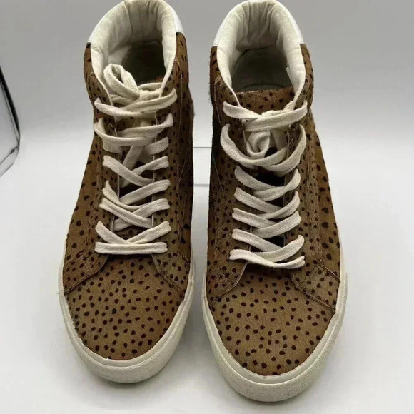 Madewell Unisex Sneakers Womens 8.5M Mens 7M Sidewalk Spot Dot Genuine Calf Hair - Picture 3 of 12